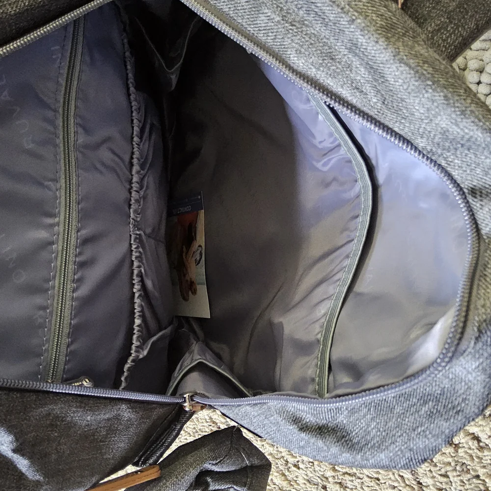 1 New Ruvalino Gray Baby Bag with Multiple Compartments